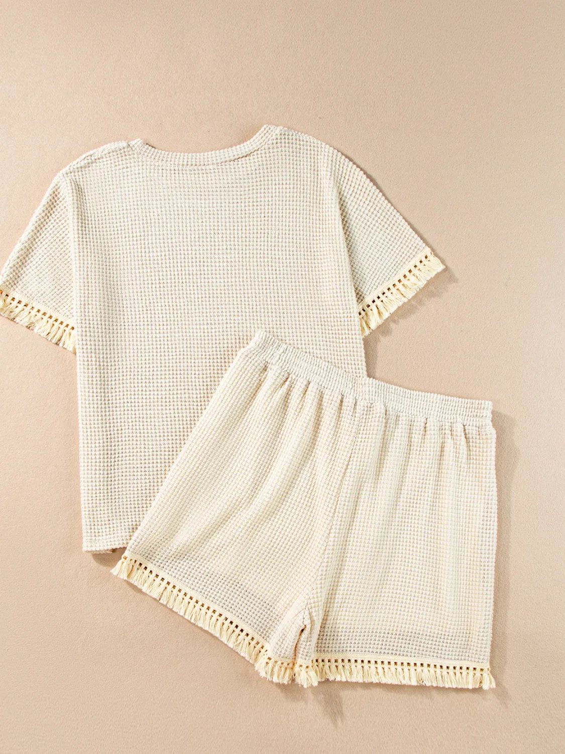 🌟 Tassel Round Neck Top and Shorts Set 🌟