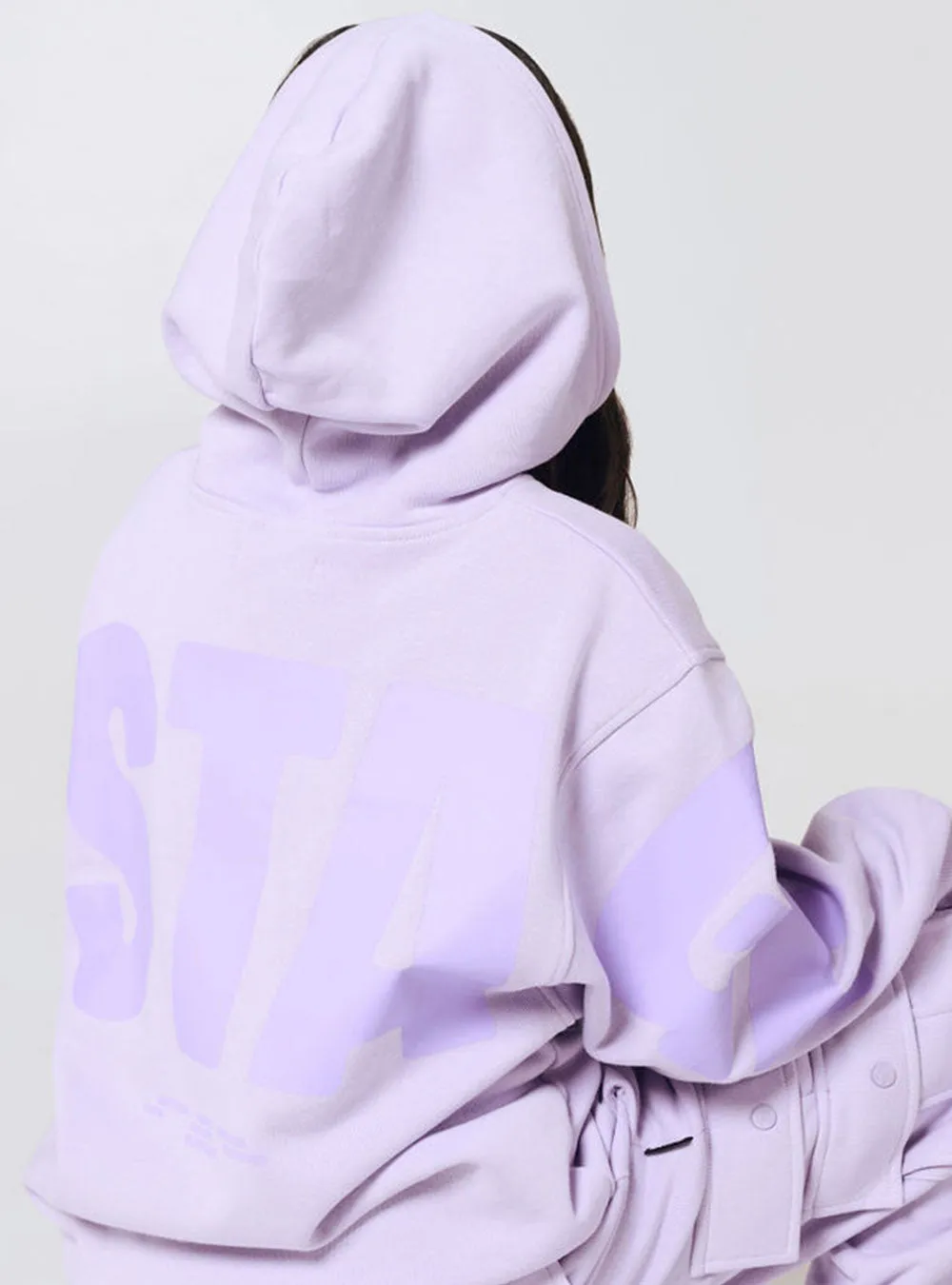 Adults Upstage Logo Freestyle Oversized Hoodie Lavender