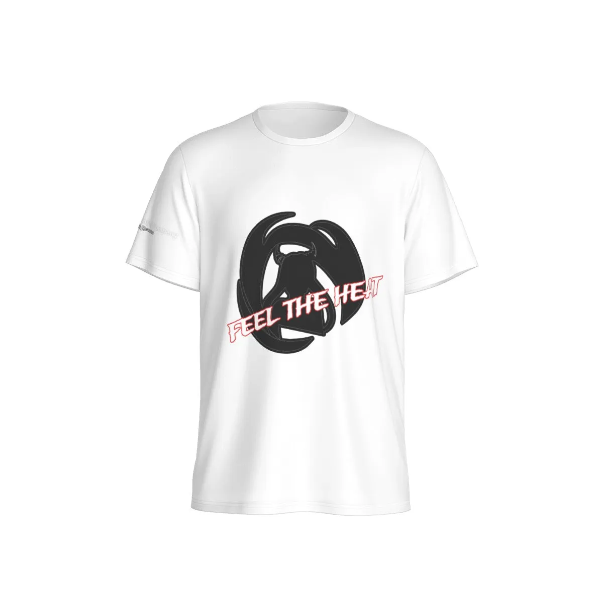 All-Over Print Men's O-Neck Sports T-Shirt feel the heat print