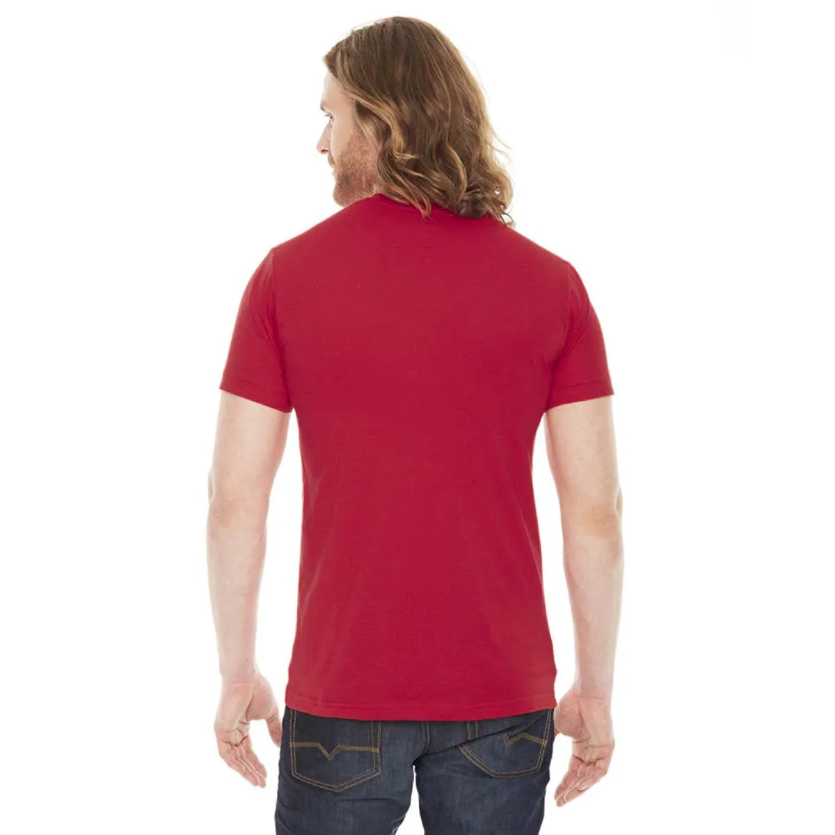 American Apparel Unisex Red 50/50 Short Sleeve Tee