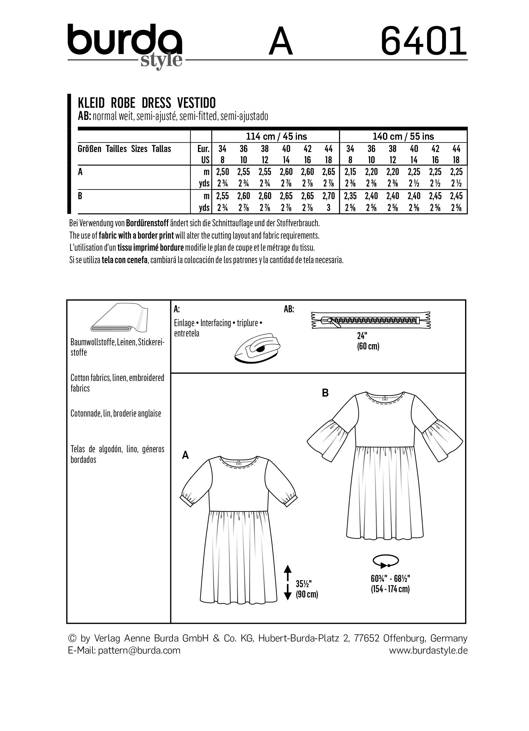 BD6401 Women's Swing Dress with Sleeve Variations