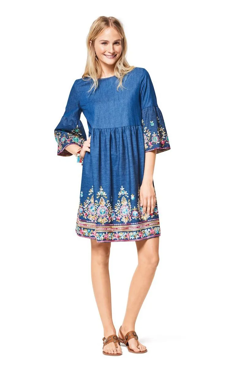 BD6401 Women's Swing Dress with Sleeve Variations