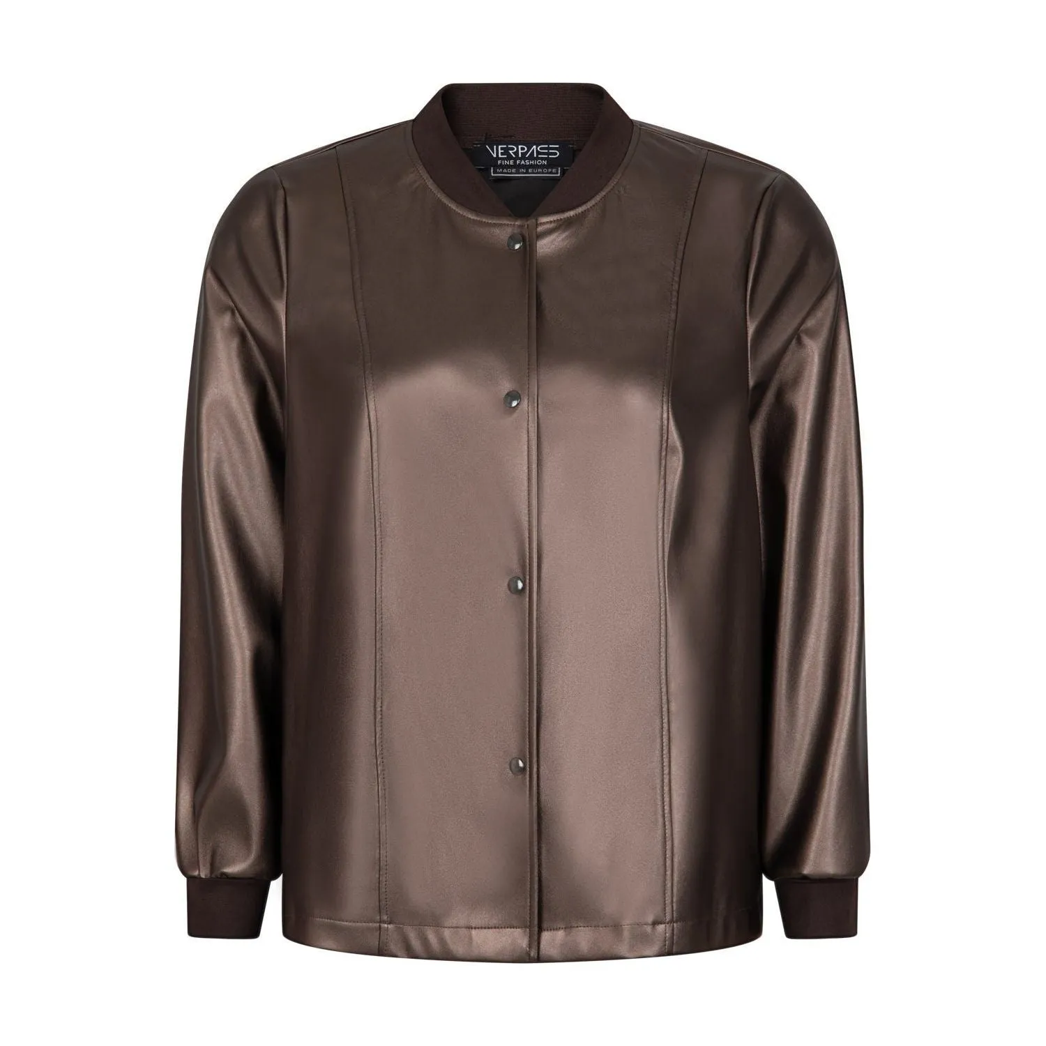 Blouson faux leather chocolat