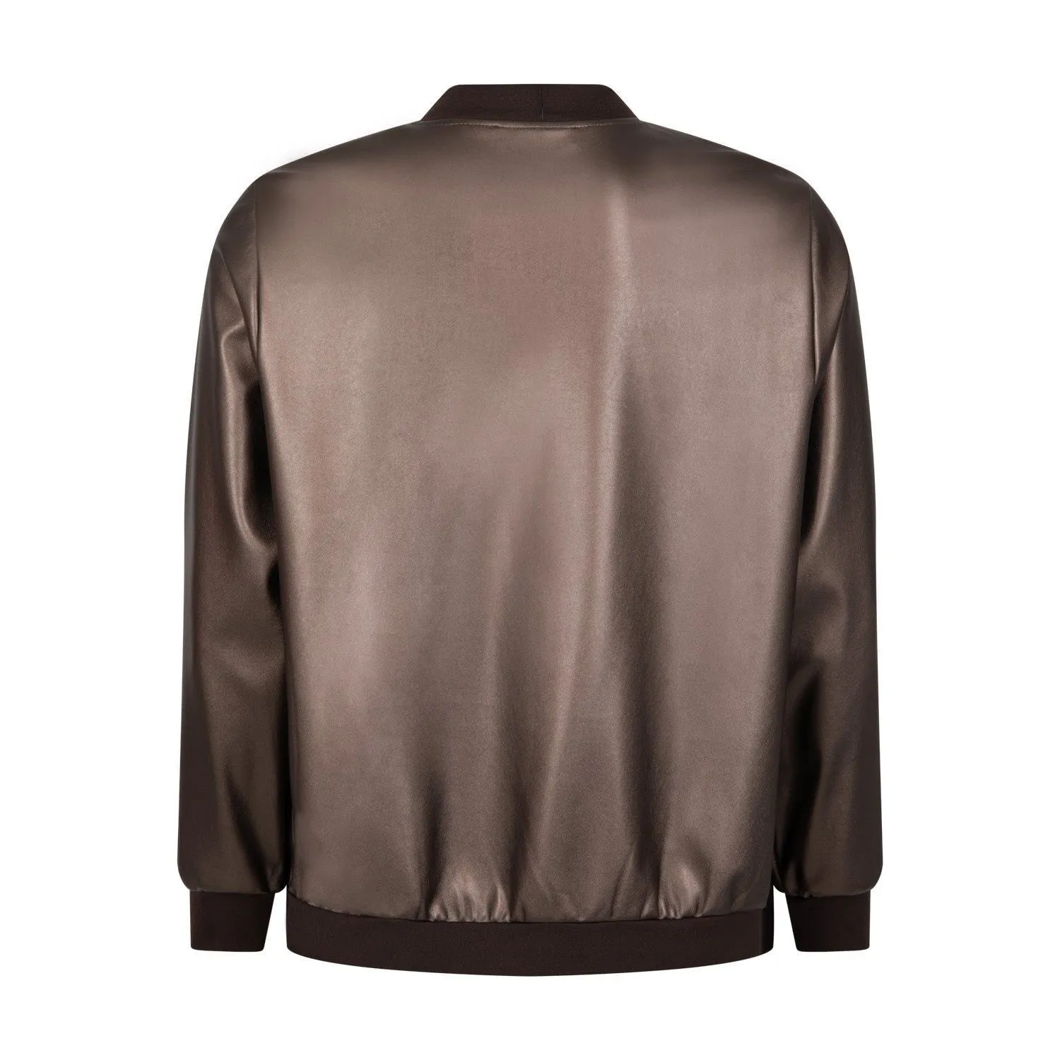 Blouson faux leather chocolat