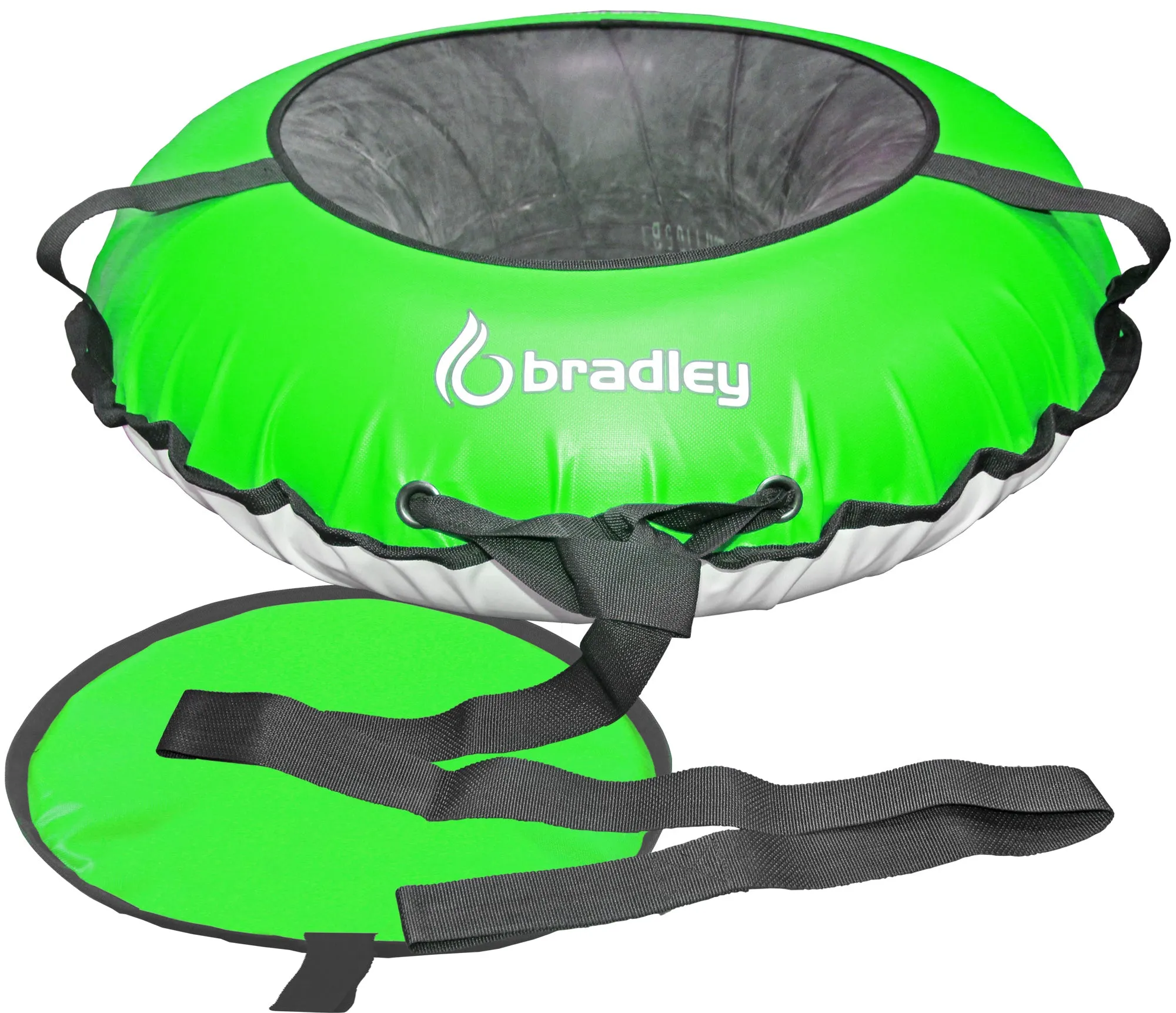 Bradley Snow Tubes: 42-Inch Heavy Duty Inflatable Sledding Tubes with or without Padded Saucer Sled - Elevate Your Snow Fun! Best Sledding Adventure Tubes