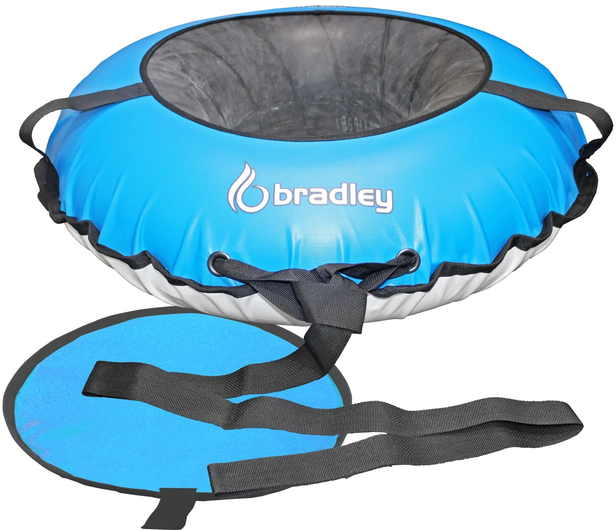 Bradley Snow Tubes: 42-Inch Heavy Duty Inflatable Sledding Tubes with or without Padded Saucer Sled - Elevate Your Snow Fun! Best Sledding Adventure Tubes