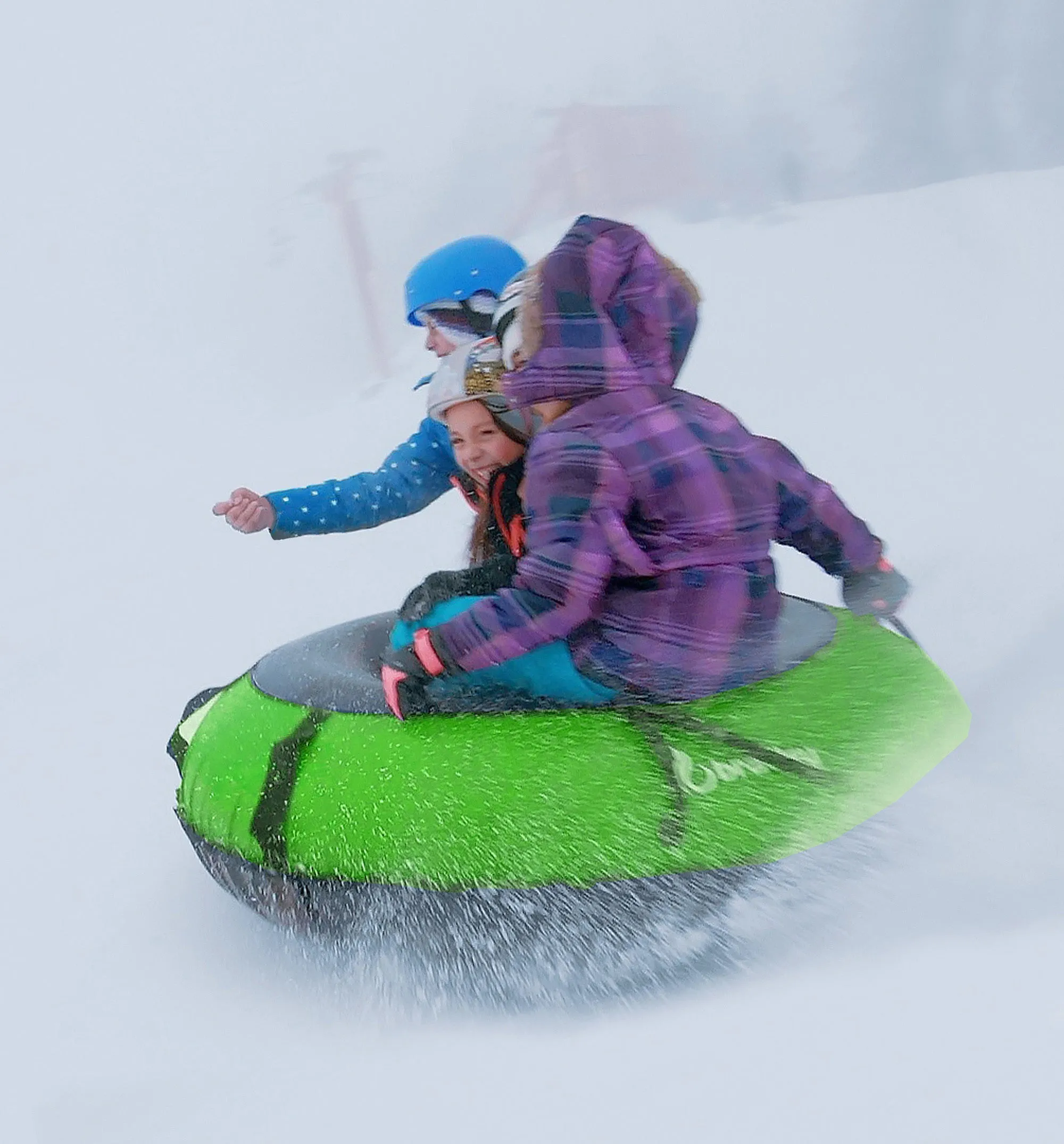 Bradley Snow Tubes: 42-Inch Heavy Duty Inflatable Sledding Tubes with or without Padded Saucer Sled - Elevate Your Snow Fun! Best Sledding Adventure Tubes