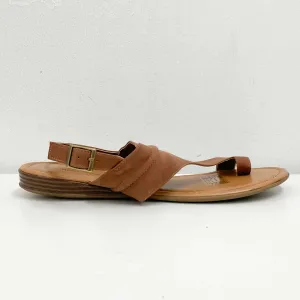 Cloudwalkers Brown Faux Leather Open Toe Sandals UK 11