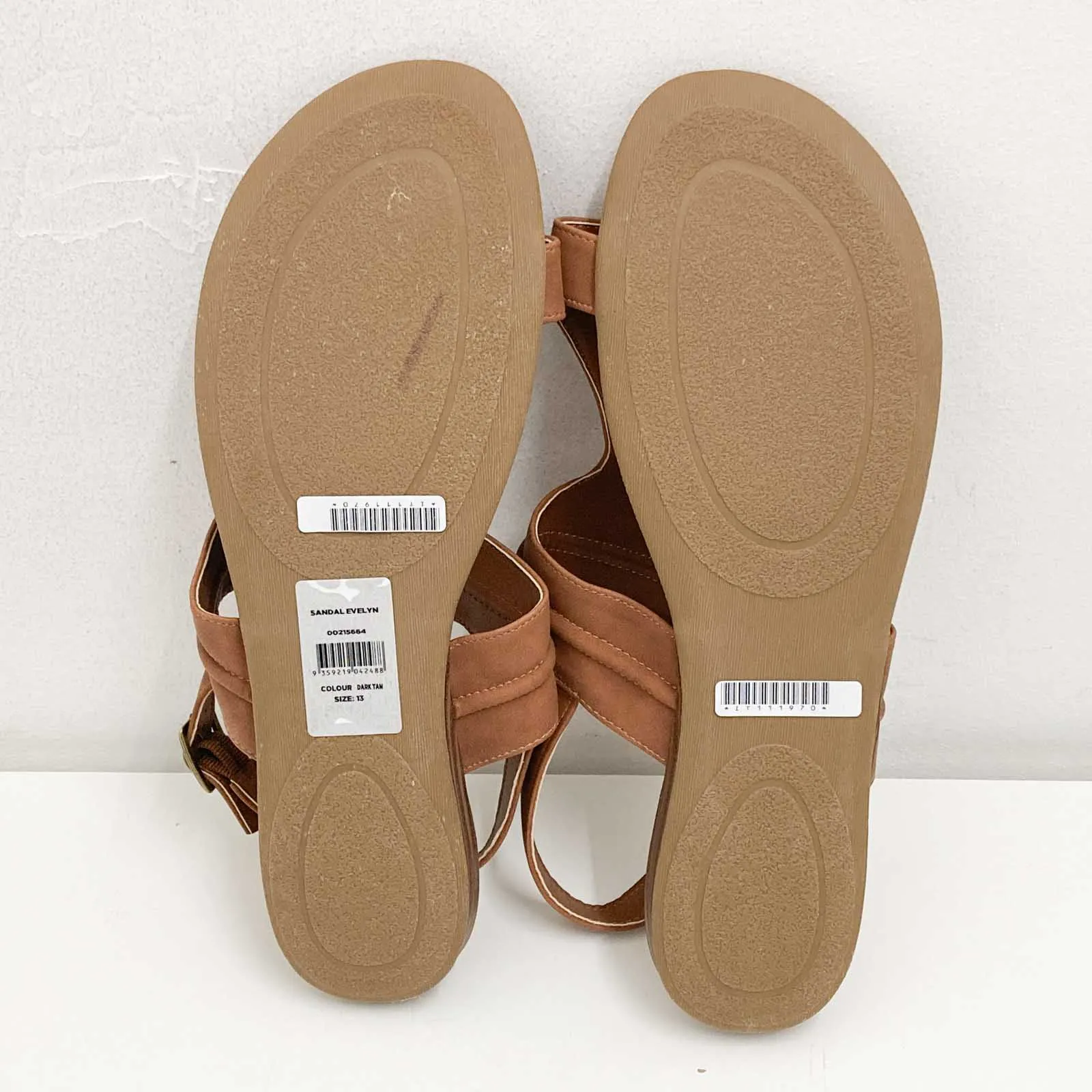 Cloudwalkers Brown Faux Leather Open Toe Sandals UK 11