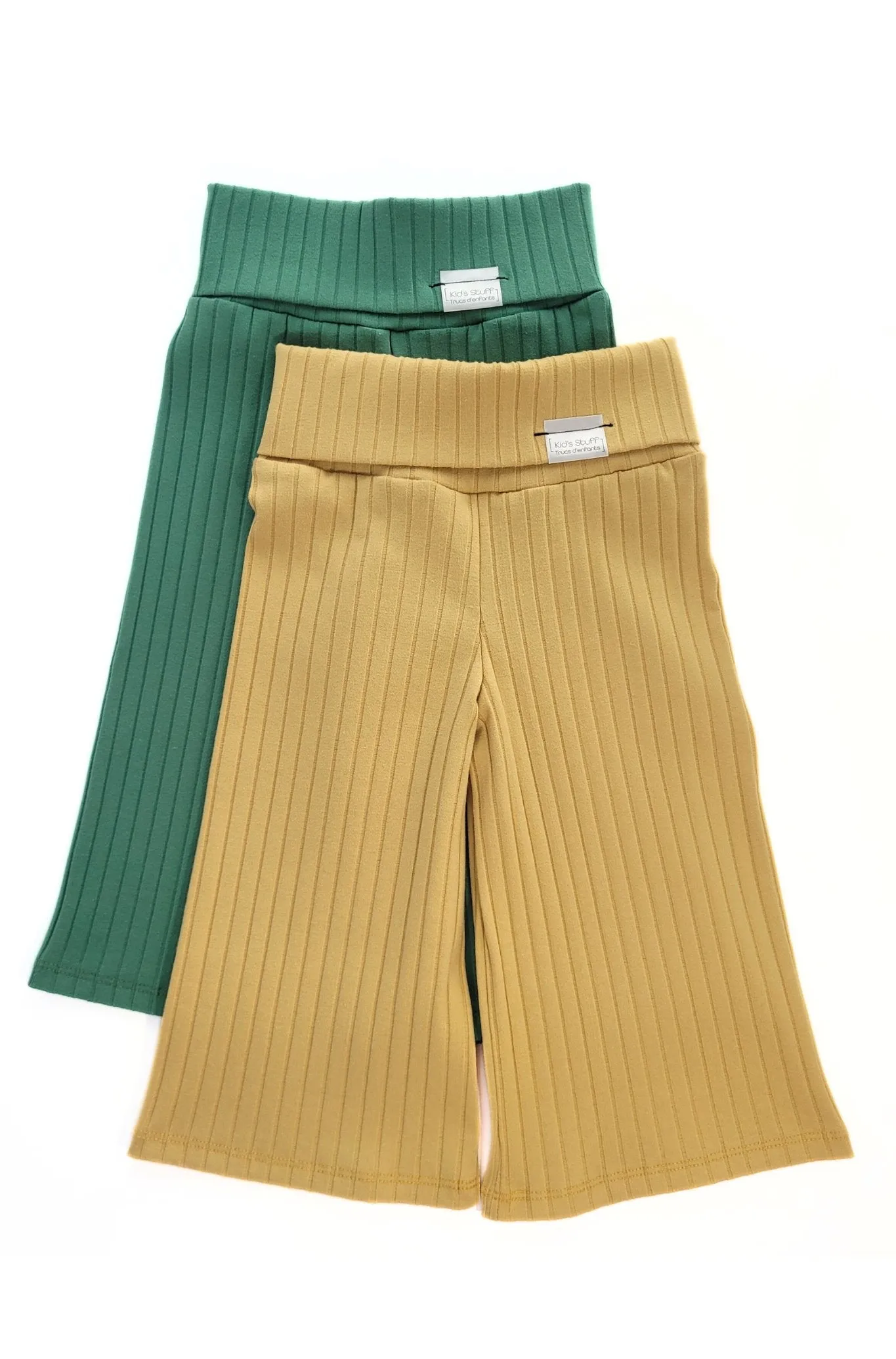 Danny Wide Leg Pants | Golden Yellow Rib