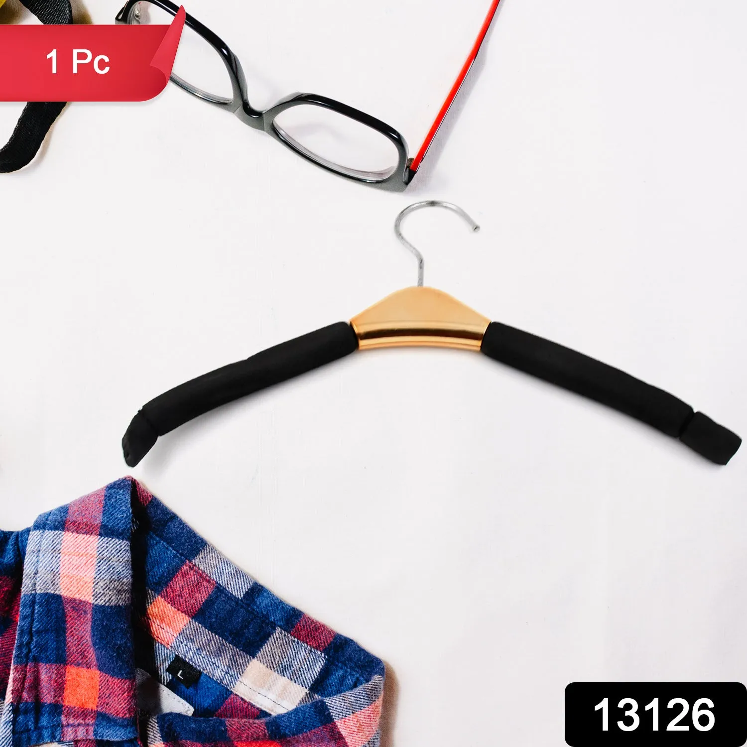 Durable Sponge Hanger with Clip for Clothes (1 Pc)