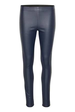 Faux Leather Leggings Navy