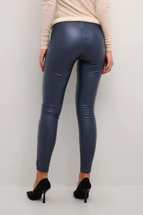 Faux Leather Leggings Navy