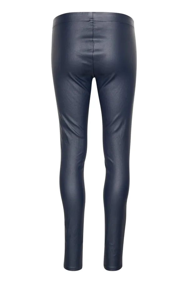 Faux Leather Leggings Navy