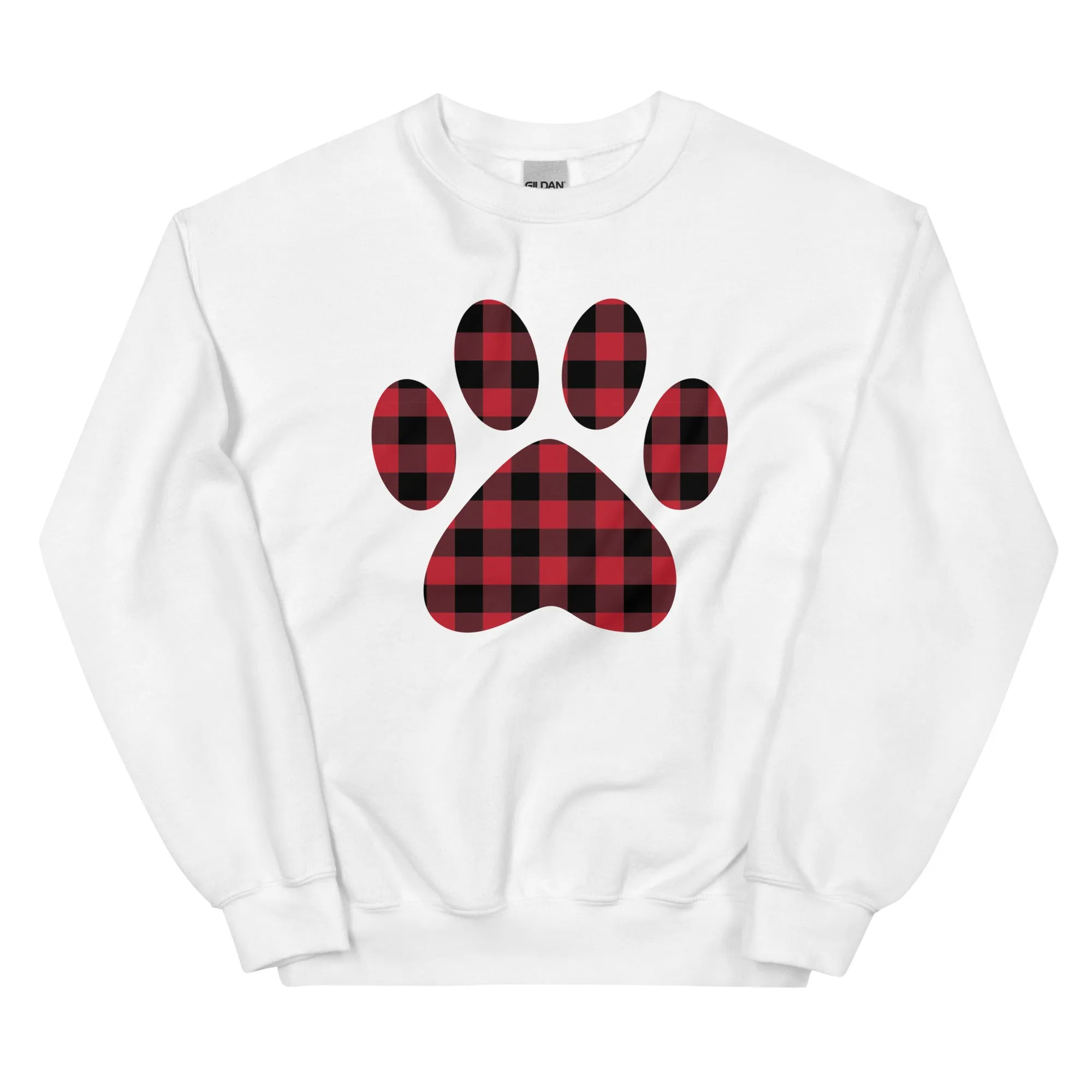 Gingham Paw Print Sweatshirt