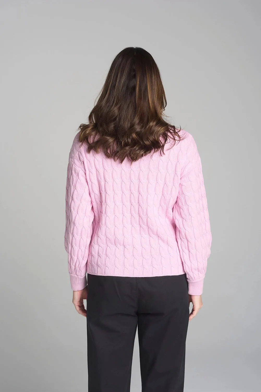 Goondiwindi Cotton Crew Neck Cable Chunky Knit C1834M - Pre-Order April Delivery