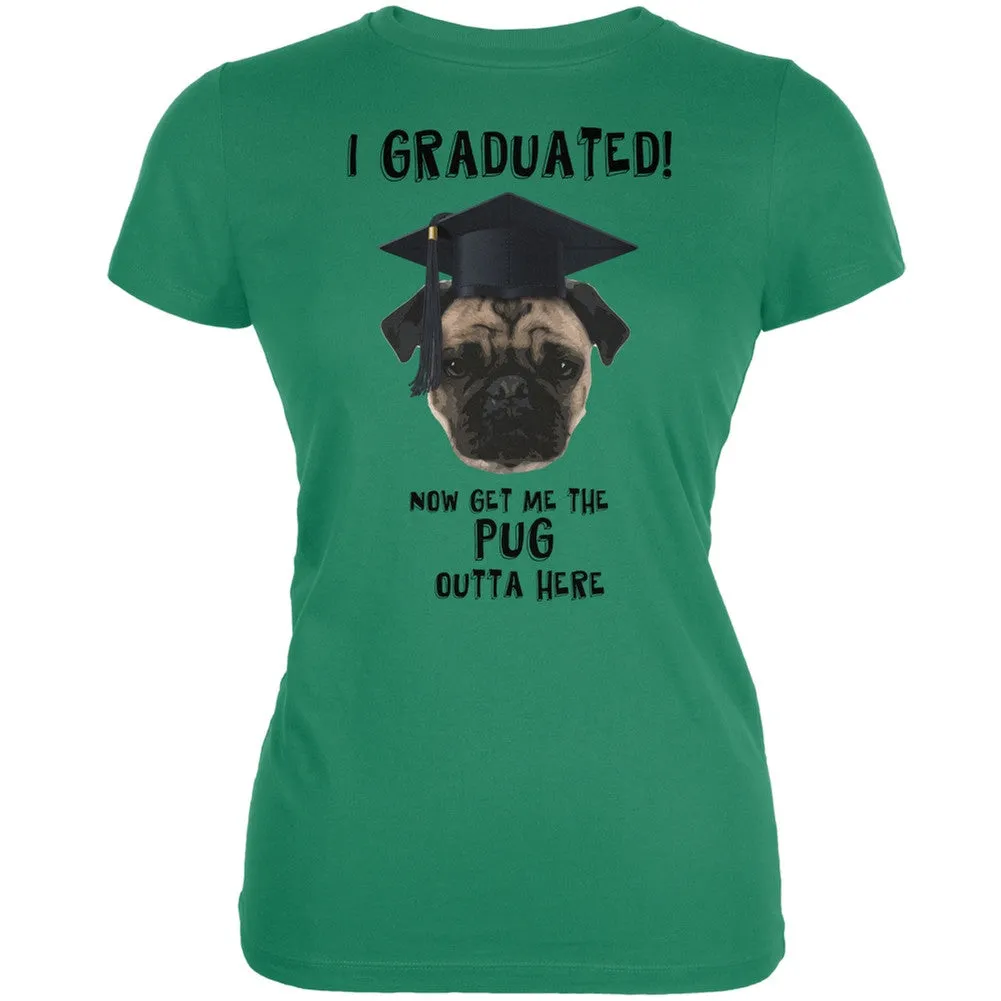 Graduation - Get The Pug Out Grad Cream Juniors Soft T-Shirt