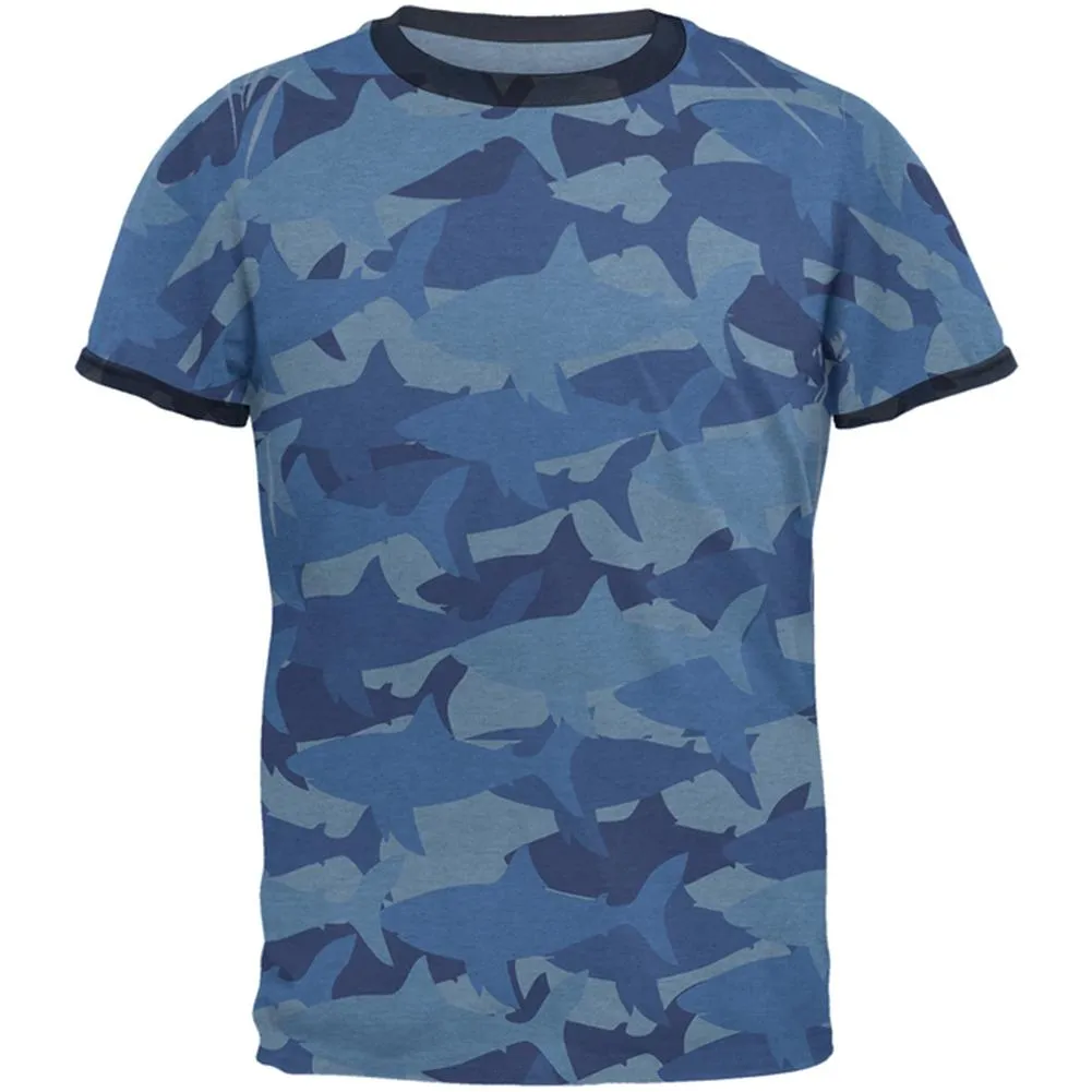 Great White Shark Camo Men's Soft T-Shirt