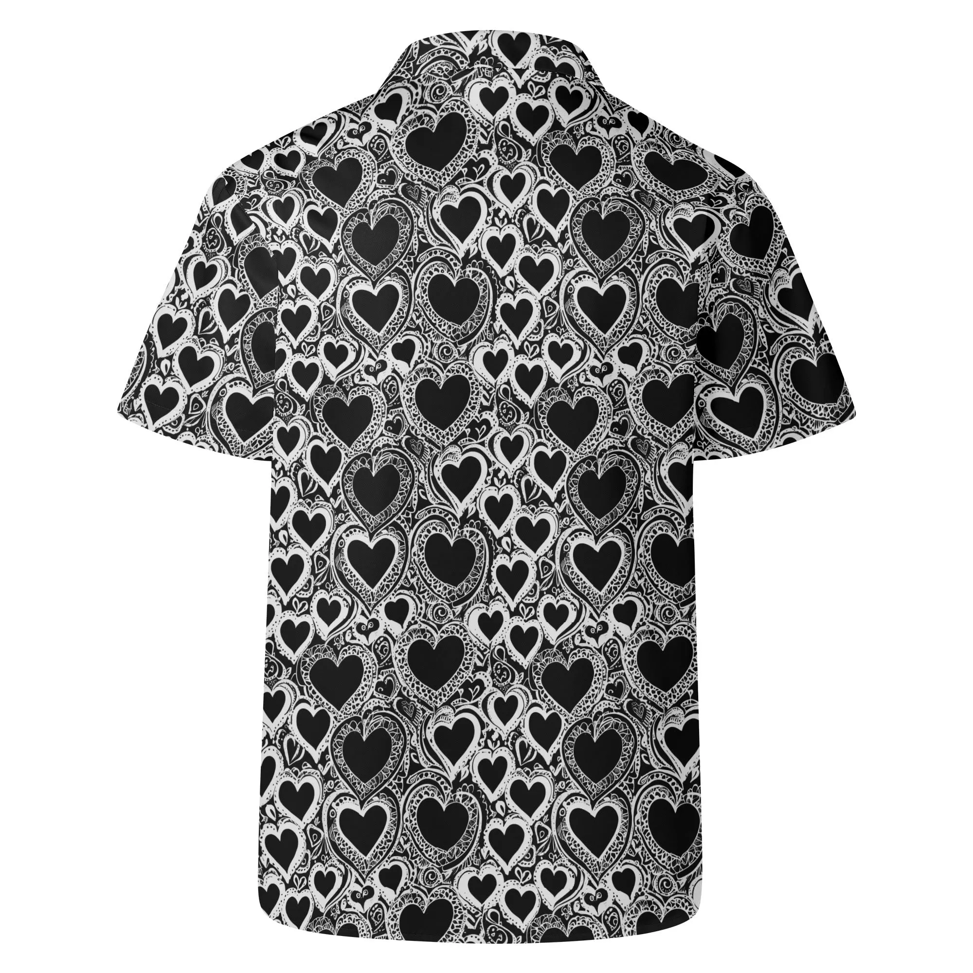 Groovy Hearts Mens Casual Hawaiian Shirt