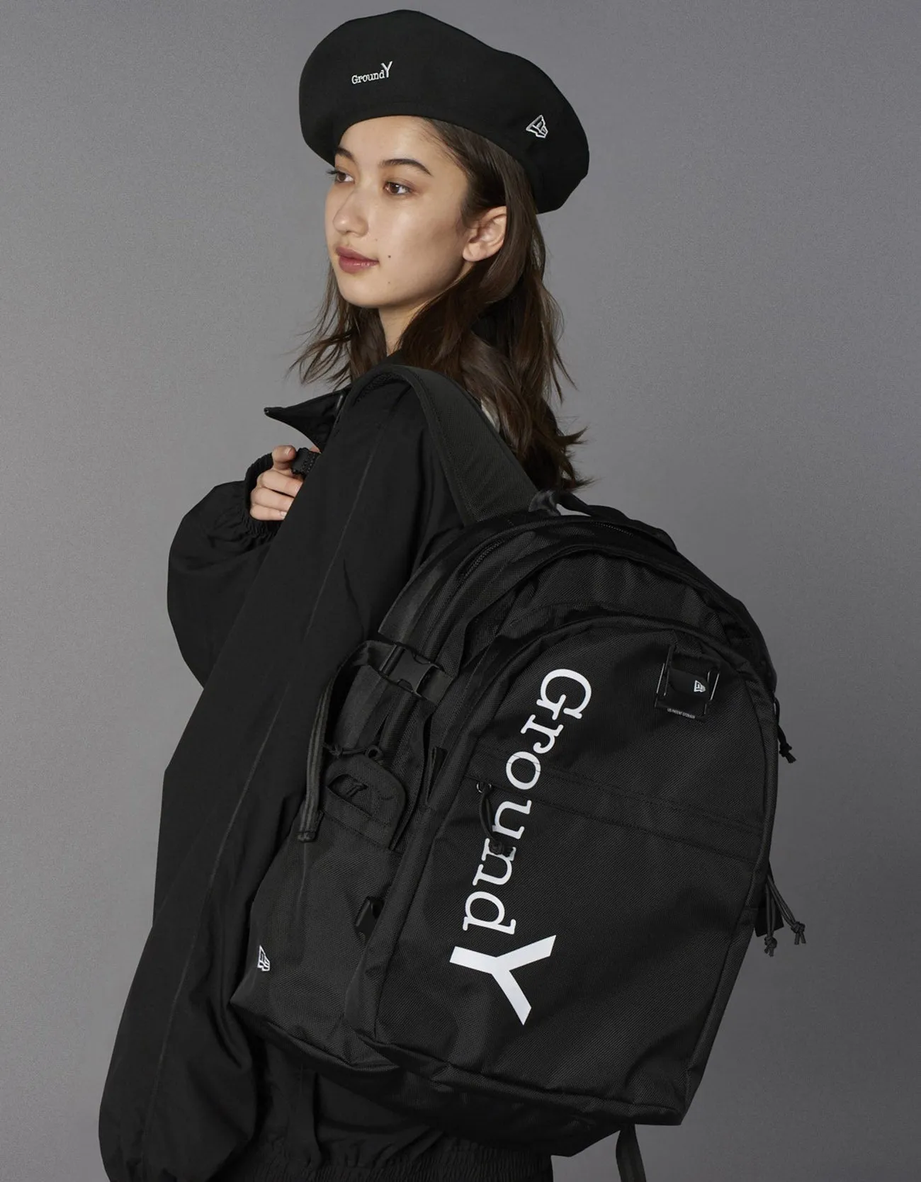 Ground YNEWERA  GROUND Y LOGO POLYESTER CARRIE PACK