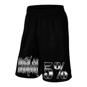 HUSTLER, Black Shorts with White Lettering