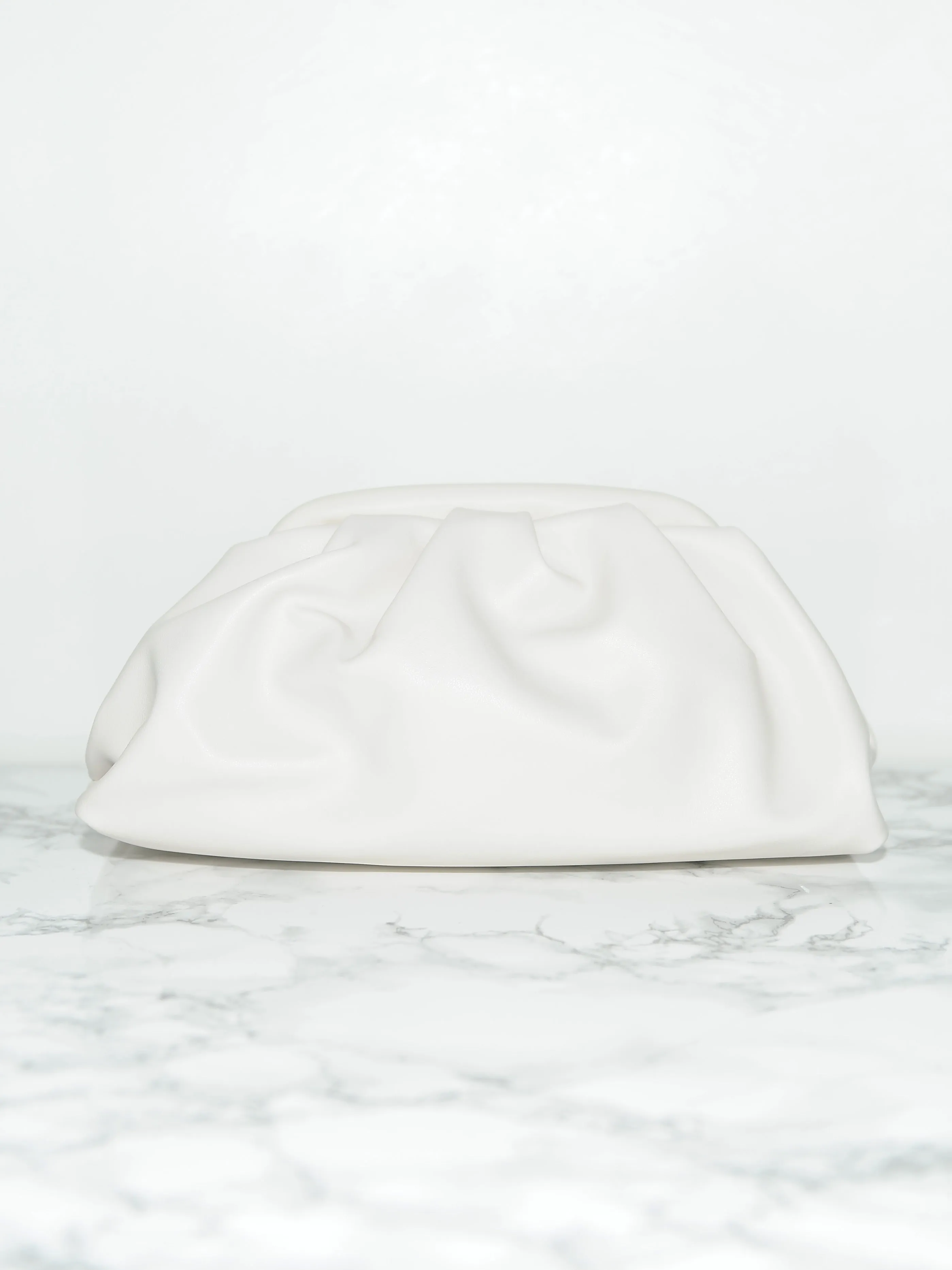 Ivory Soft Leather Clutch