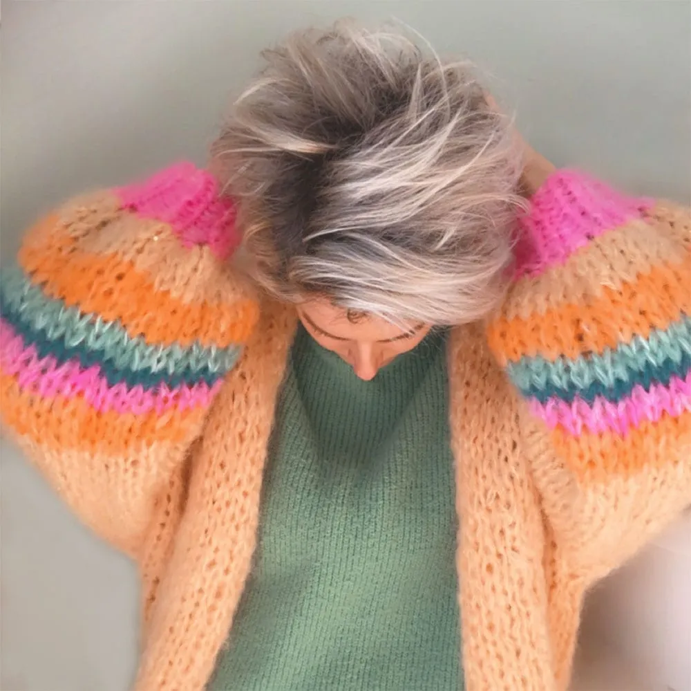 Knitting Kit – MYPZ Basic Chunky Cardigan Creme No.15 (ENG-NL-DE-ES-FR)