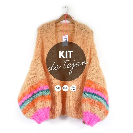 Knitting Kit – MYPZ Basic Chunky Cardigan Creme No.15 (ENG-NL-DE-ES-FR)