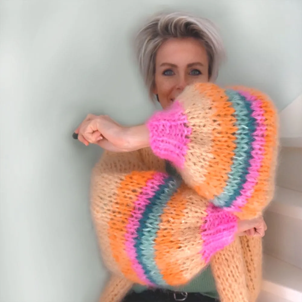 Knitting Kit – MYPZ Basic Chunky Cardigan Creme No.15 (ENG-NL-DE-ES-FR)