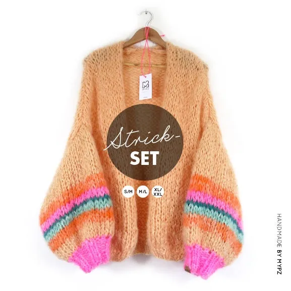 Knitting Kit – MYPZ Basic Chunky Cardigan Creme No.15 (ENG-NL-DE-ES-FR)