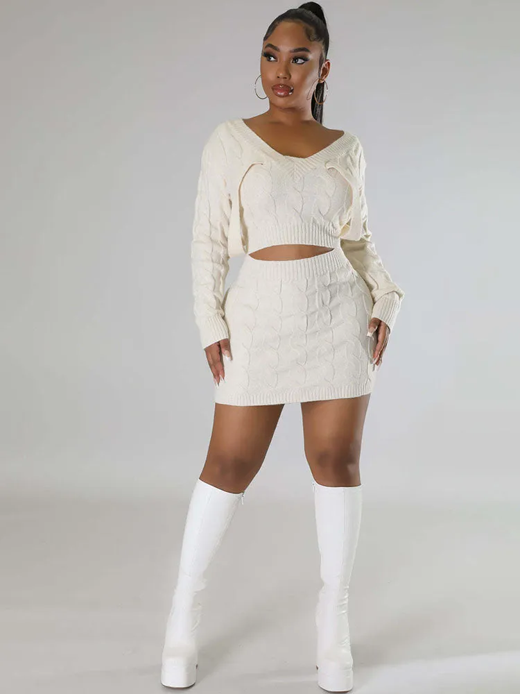 Long Sleeves Cut Out Mini Dresses