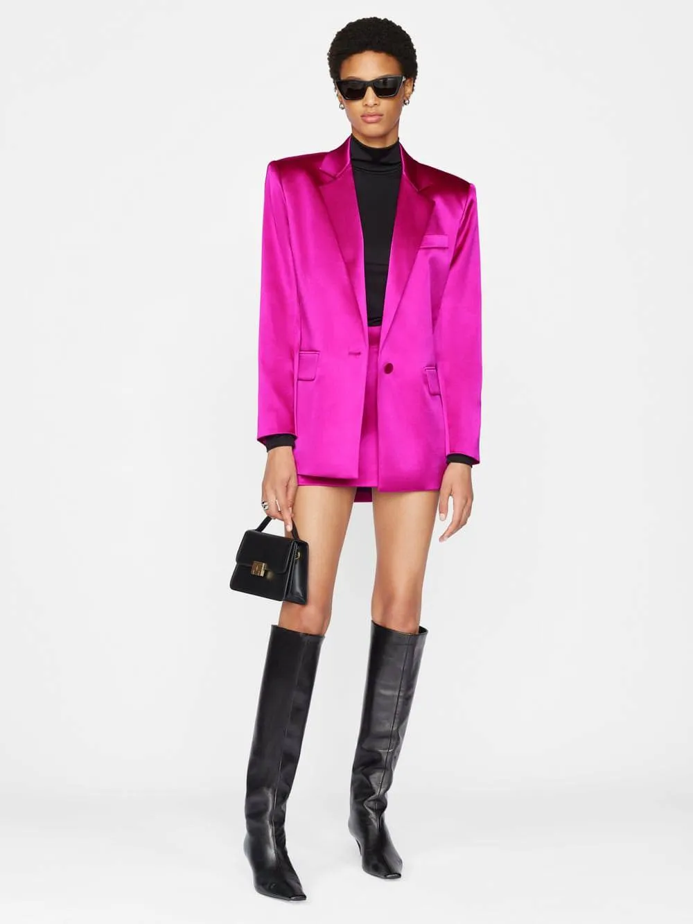 Magenta Blazer Stylish and Pants Set
