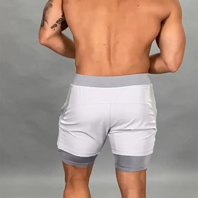 Men's Bodybuilding 2-in-1 Shorts