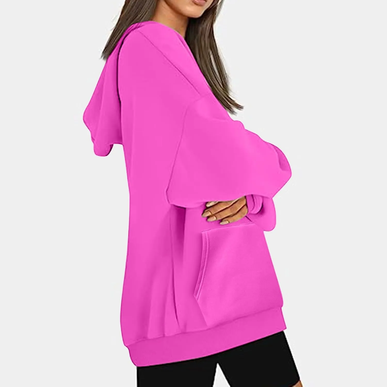 Oversized Hoodie For Women Trendy 2023 Fall Outfits Solid Long Sleeve Comfy Pullover Tops Dressy Casual Y2K Clothes