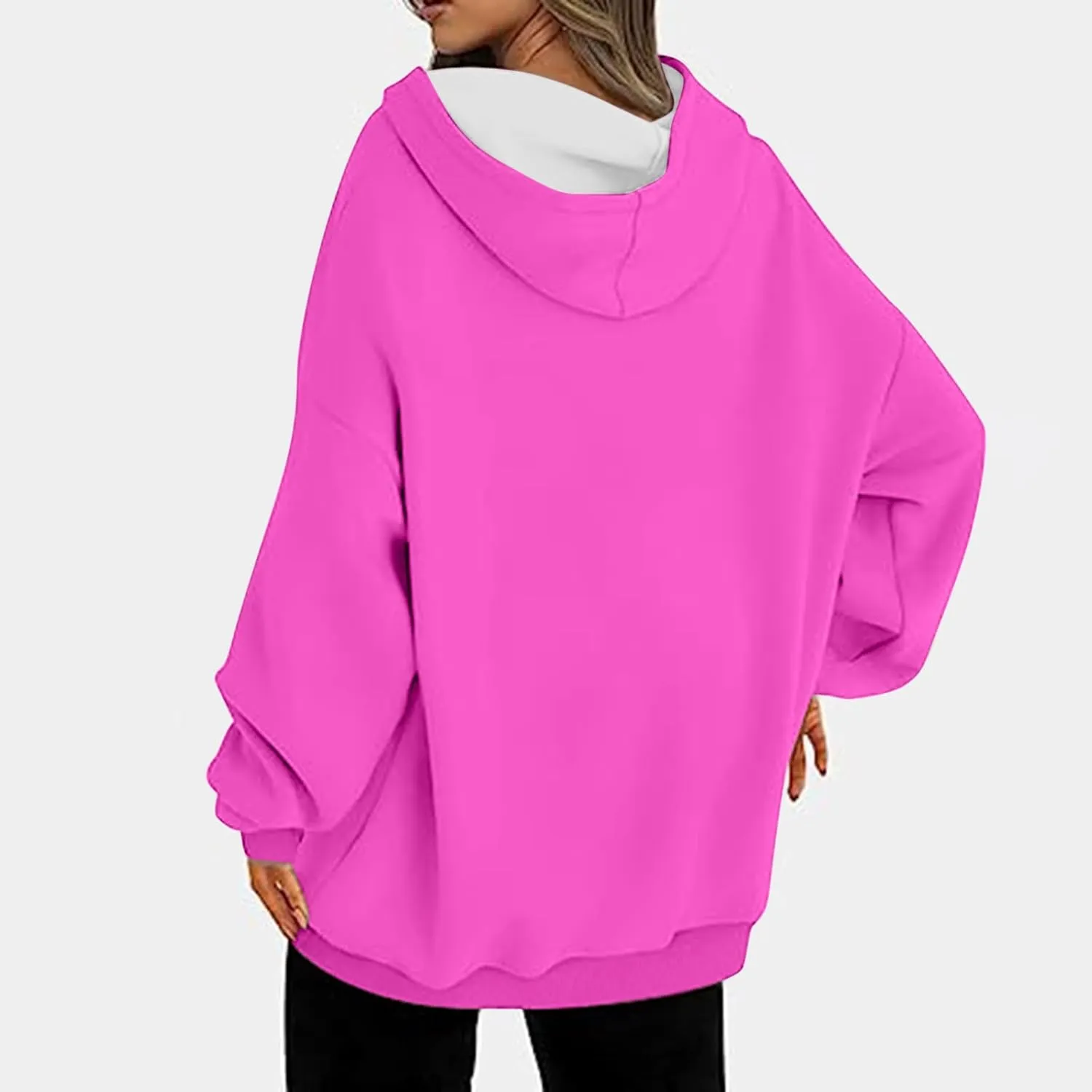 Oversized Hoodie For Women Trendy 2023 Fall Outfits Solid Long Sleeve Comfy Pullover Tops Dressy Casual Y2K Clothes