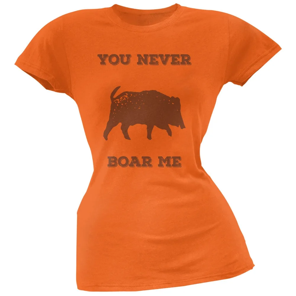 PAWS - You never Boar Me Brown Soft Juniors T-Shirt