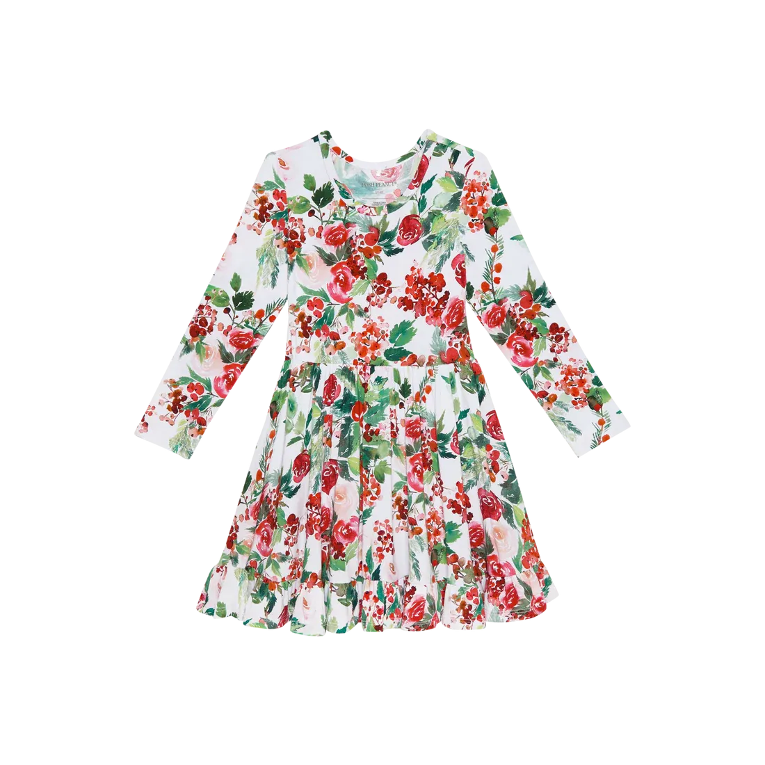 Posh Peanut Beatrix L/S Ruffled Twirl Dress