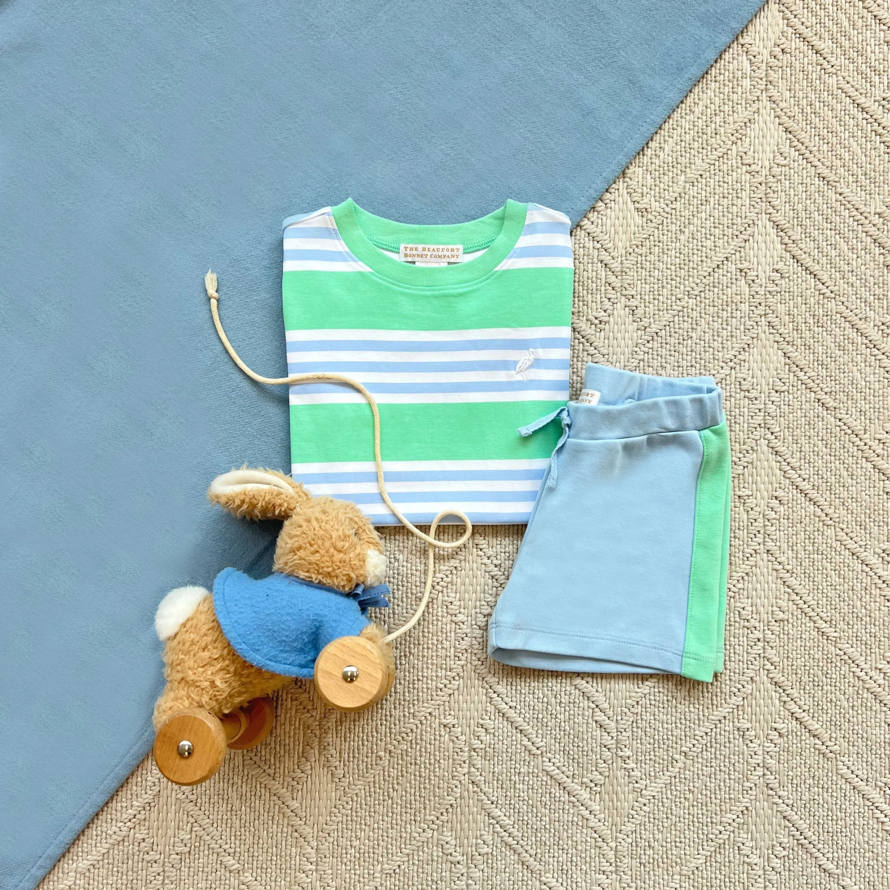 Shaefer Shorts - Beale Street Blue with Grace Bay Green Trim & Stork