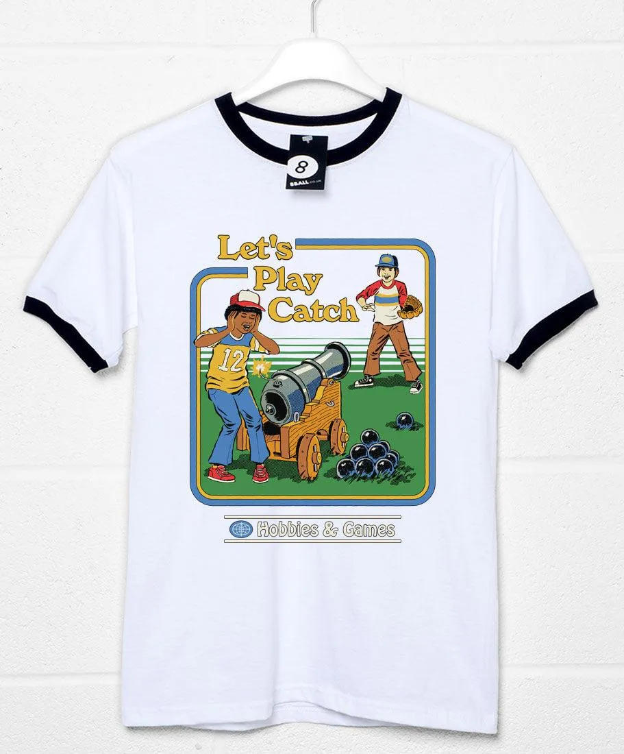 Steven Rhodes Let's Play Catch Ringer T-Shirt