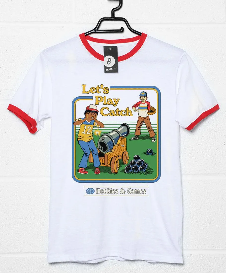 Steven Rhodes Let's Play Catch Ringer T-Shirt