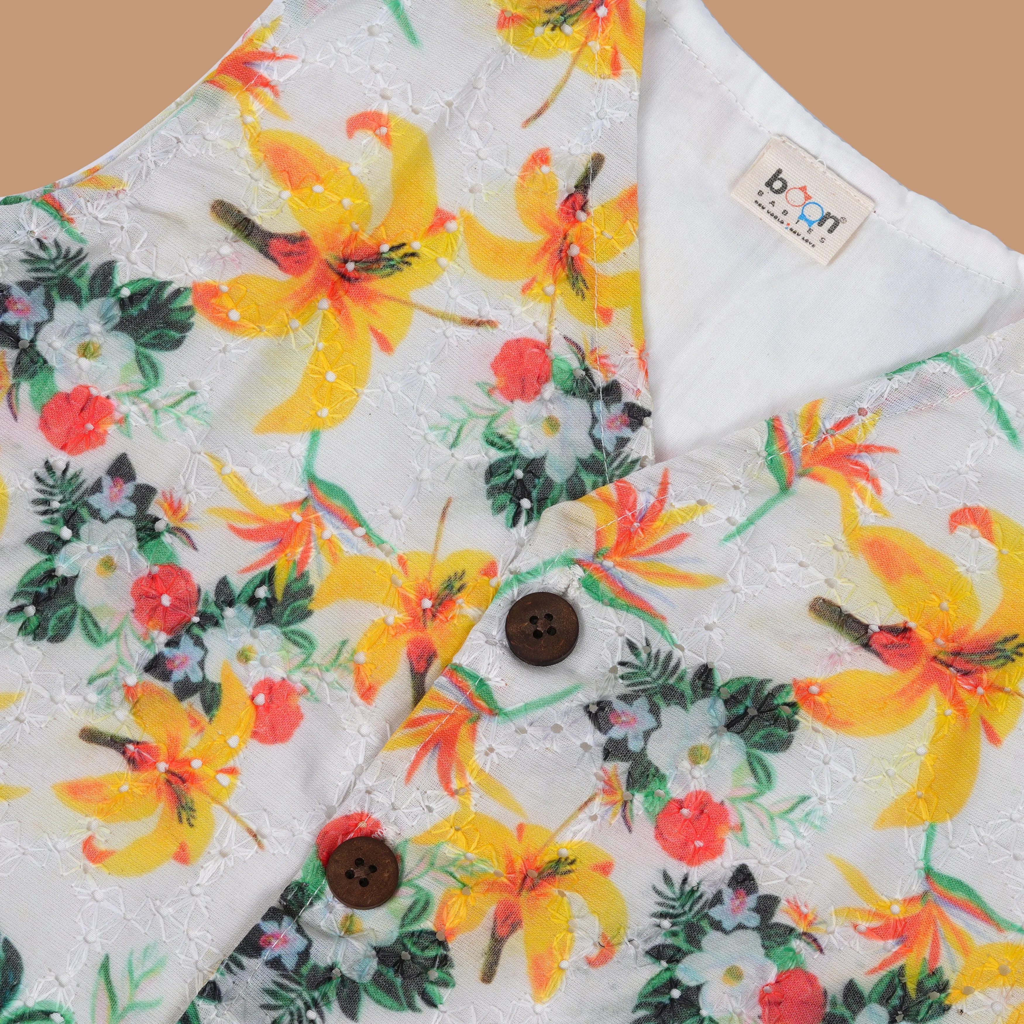 Tropical Bliss Yellow Floral Hakkoba Girls Co-Ord Set – Breezy & Stylish