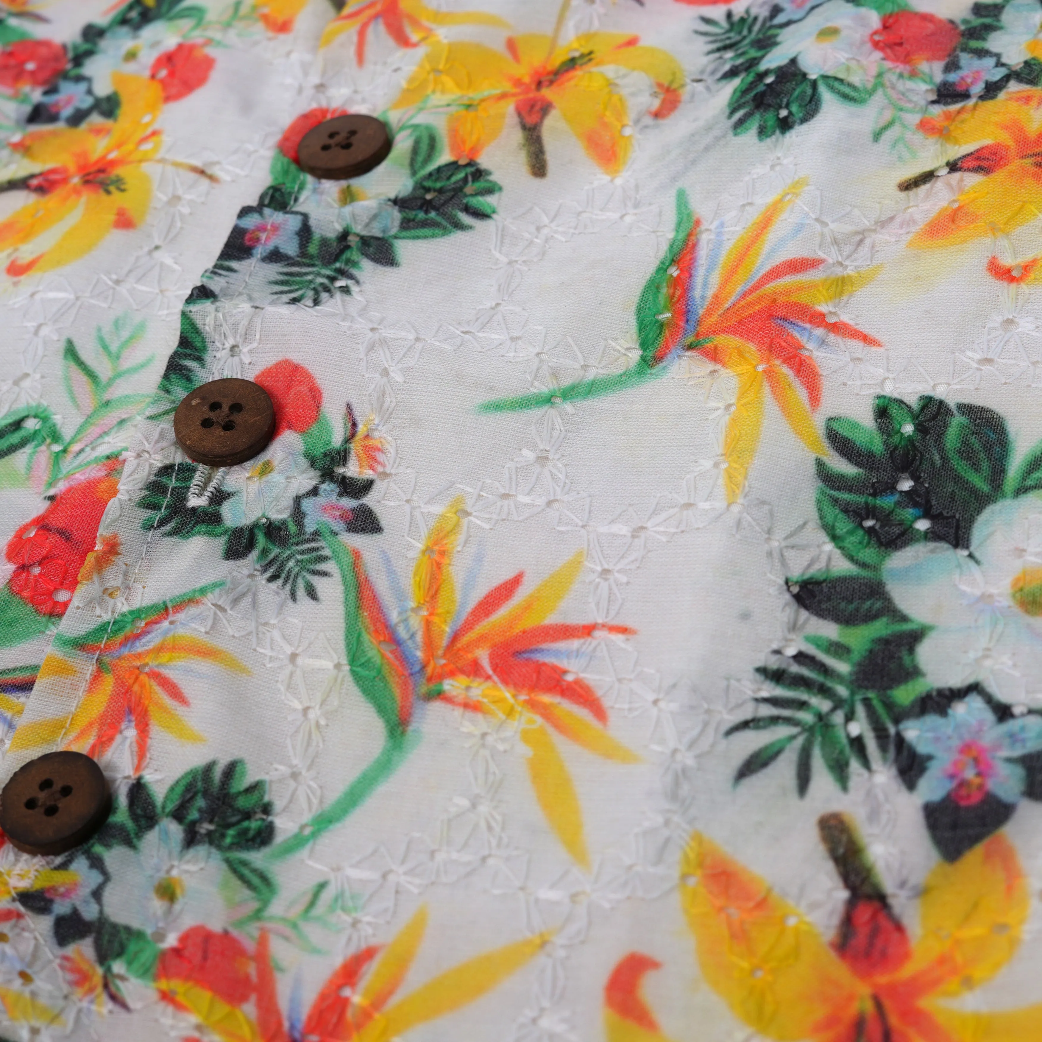 Tropical Bliss Yellow Floral Hakkoba Girls Co-Ord Set – Breezy & Stylish