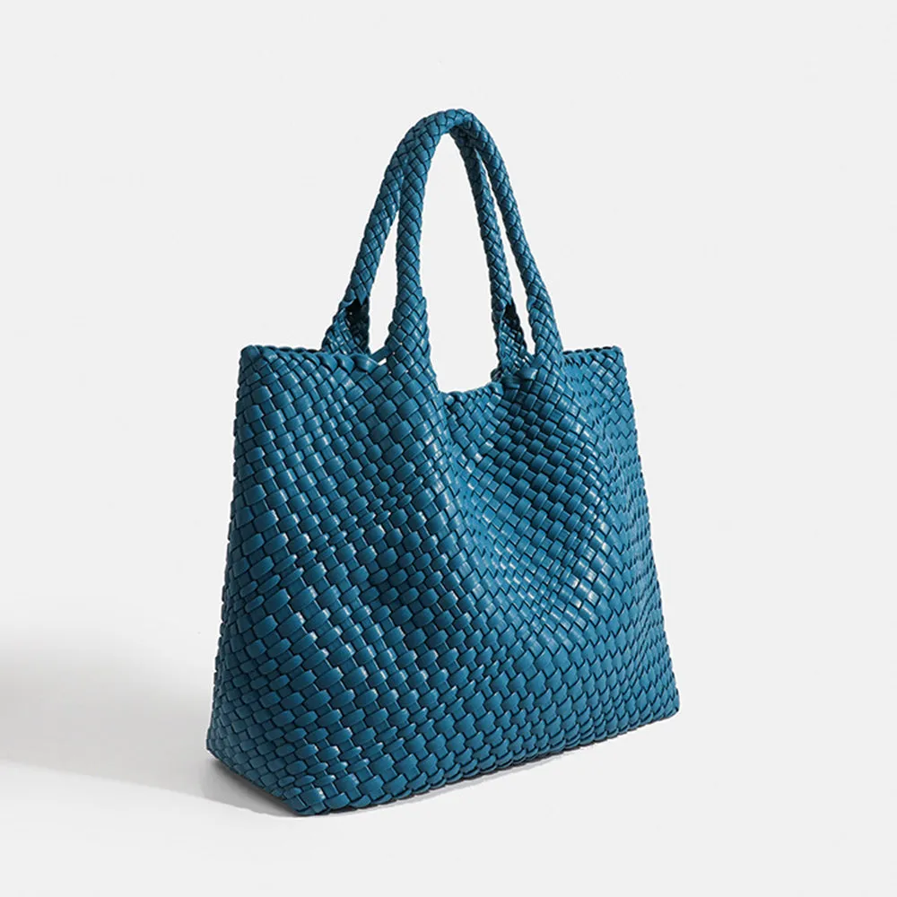 Ultra Soft Large Woven Shopper Tote Bag
