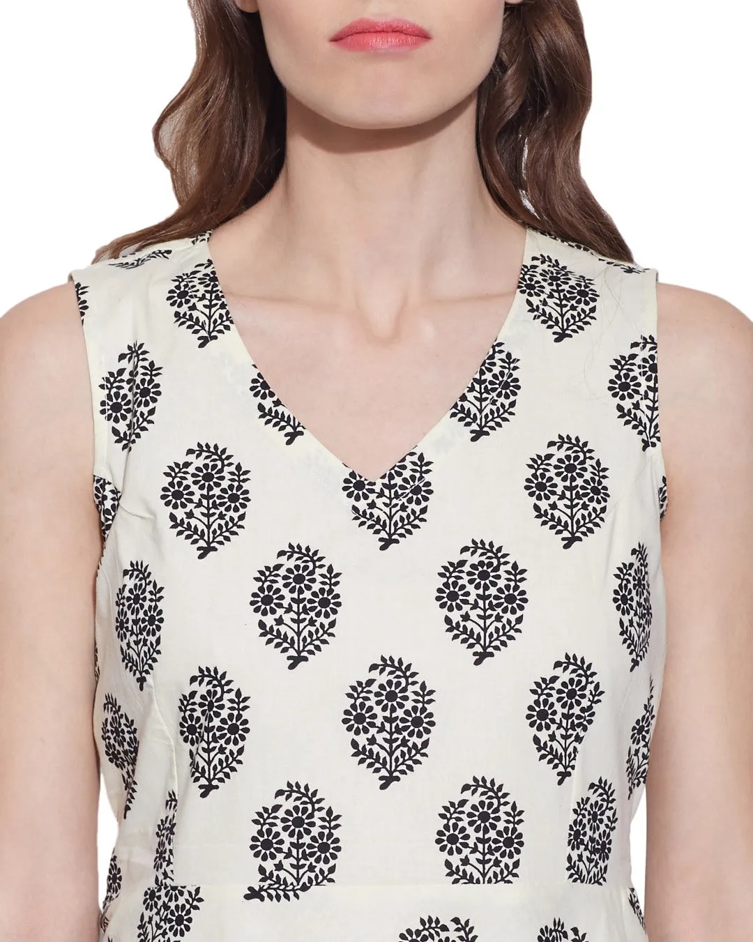 Women Apparels Cotton Printed Dress,Machine Washable,W-CPD42-1631, Size-42 Inch
