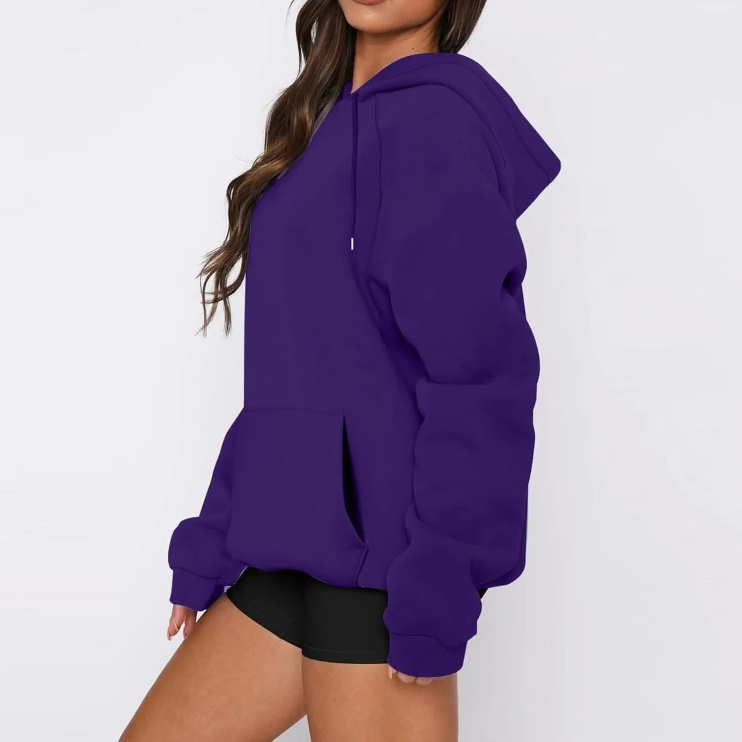 Womens Fleece Oversized Hoodies Sweatshirts Hooded Pullover Tops Sweaters Casual Comfy Fall Fashion Outfits Clothes