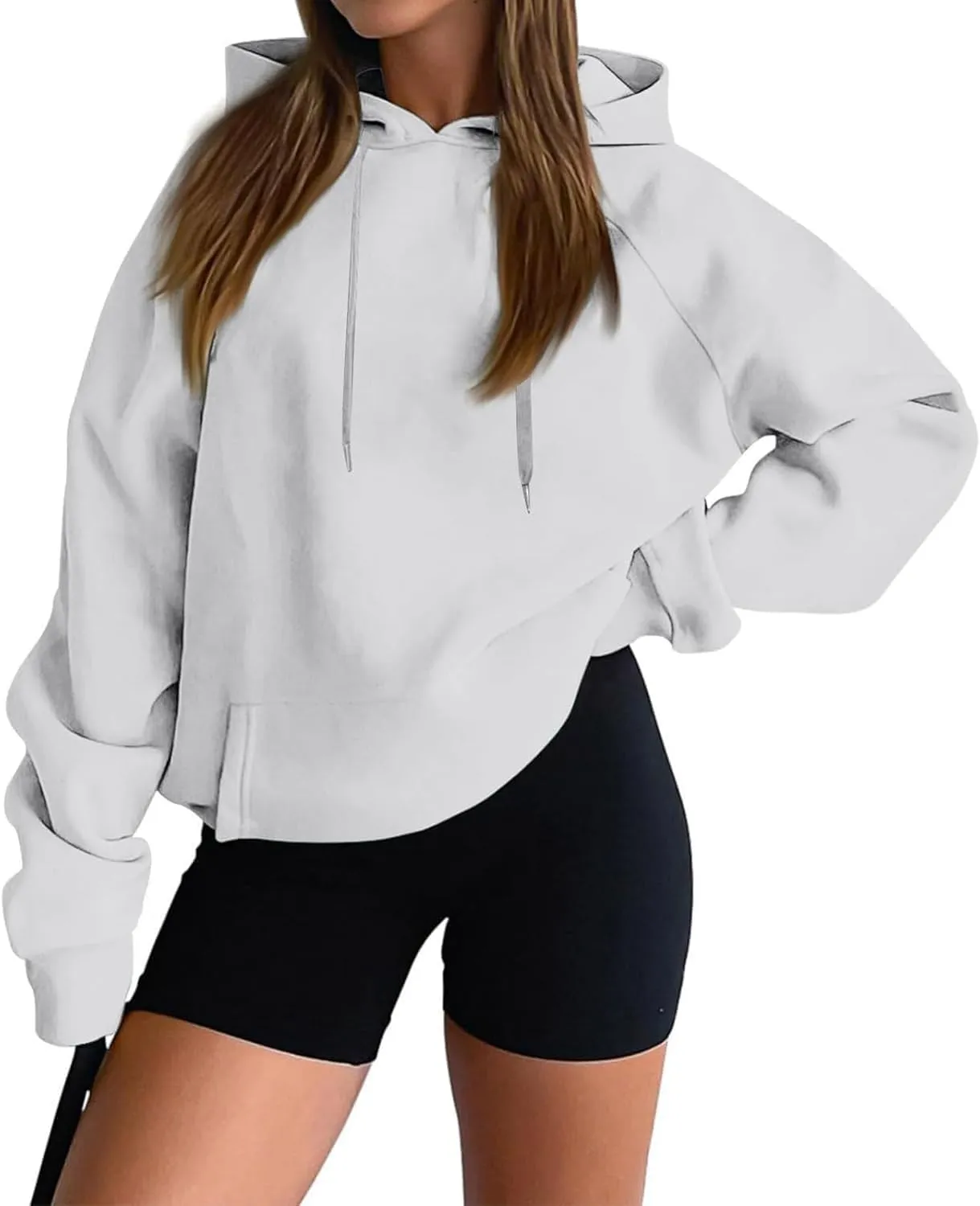 Womens Fleece Oversized Hoodies Sweatshirts Hooded Pullover Tops Sweaters Casual Comfy Fall Fashion Outfits Clothes