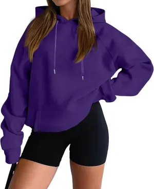 Womens Fleece Oversized Hoodies Sweatshirts Hooded Pullover Tops Sweaters Casual Comfy Fall Fashion Outfits Clothes