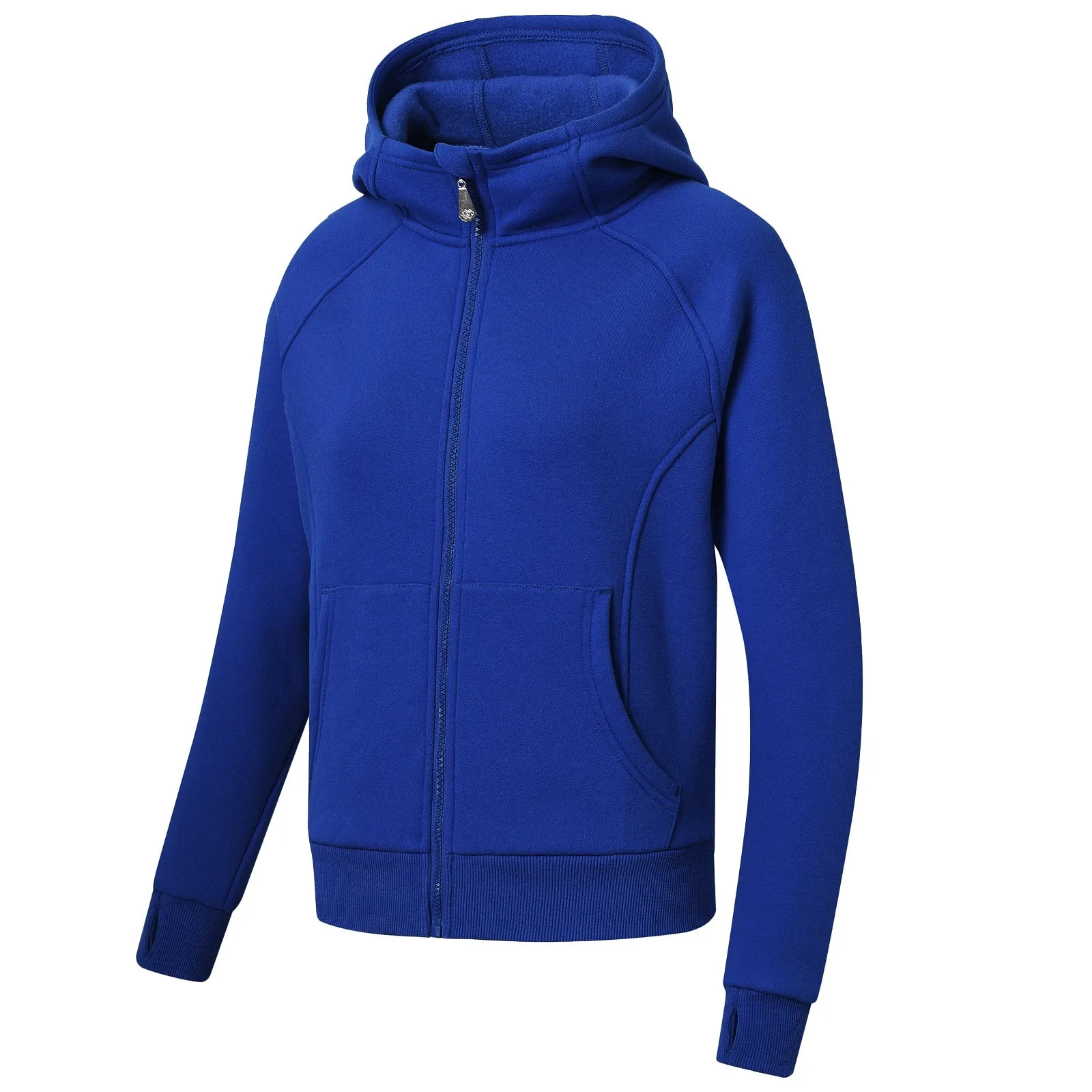 Women's Full Zip Fleece Jacket Long Sleeve Short Sports Sweatshirt