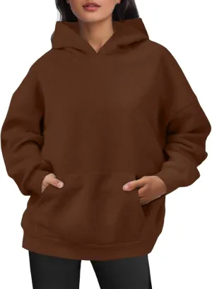 Womens Oversized Hoodies Fleece Hooded Sweatshirts Comfy Long Sleeve Pullover Fall Winter Outfits