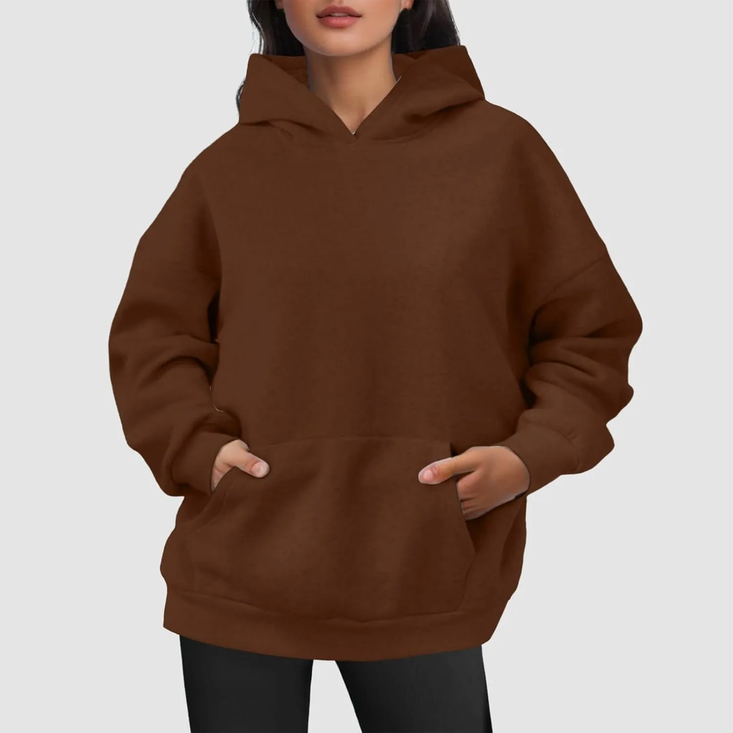 Womens Oversized Hoodies Fleece Hooded Sweatshirts Comfy Long Sleeve Pullover Fall Winter Outfits
